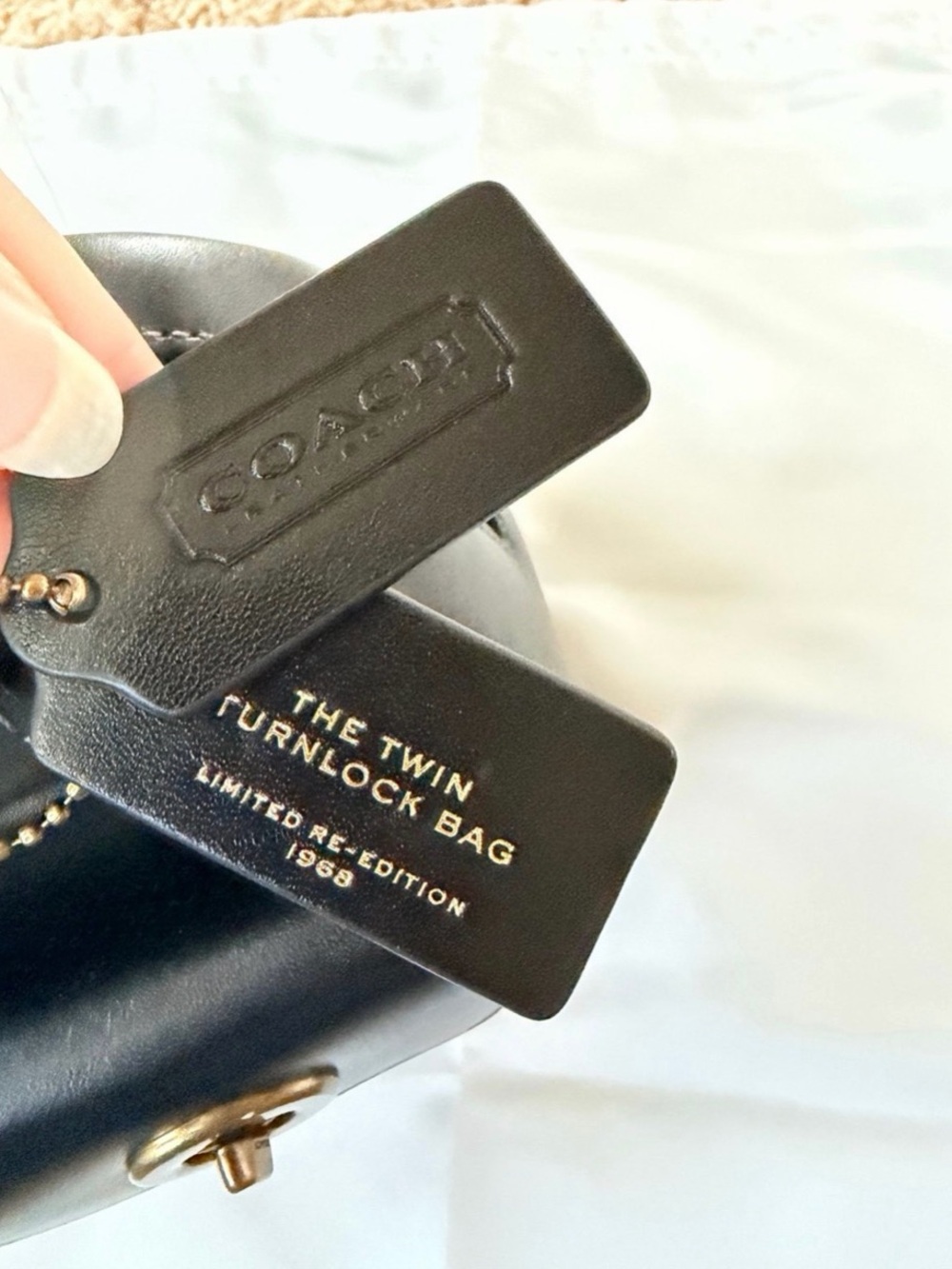 ***ISO Coach Twin Turnlock Satchel in Black -Hang tags only***